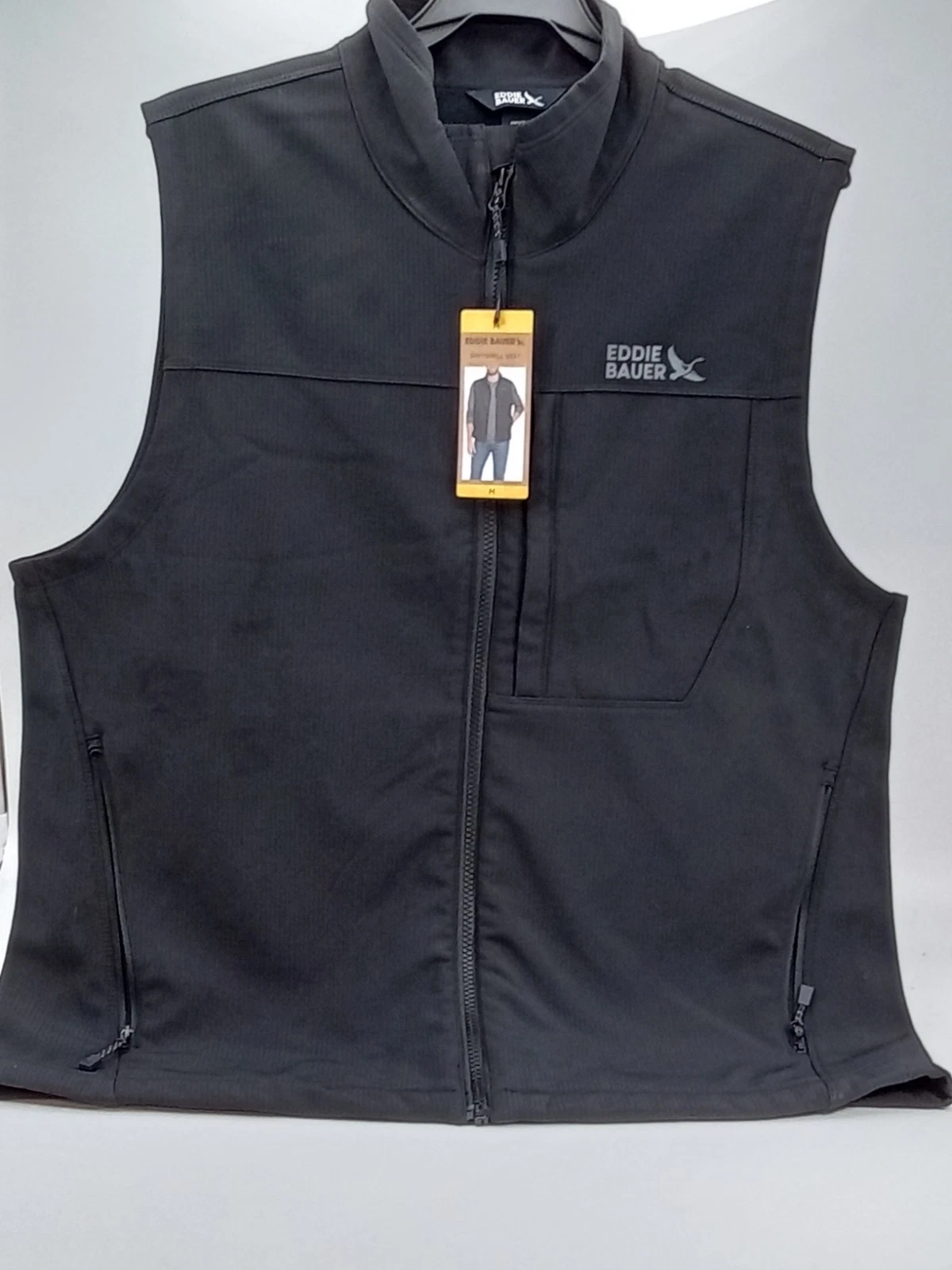 Eddie Bauer Men's Lightweight Full Zip Softshell Vest BLACK
Opens in a new window or tab