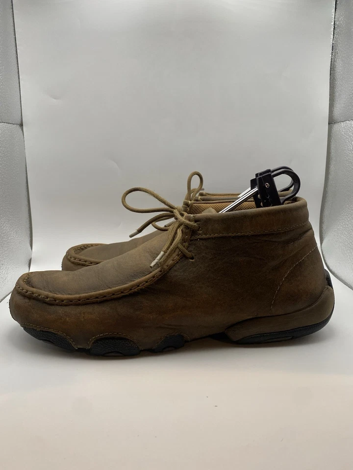 Twisted X Boots Womens 9 M Moc Toe Chukka Driving Casual Brown Leather - Image 2 of 4