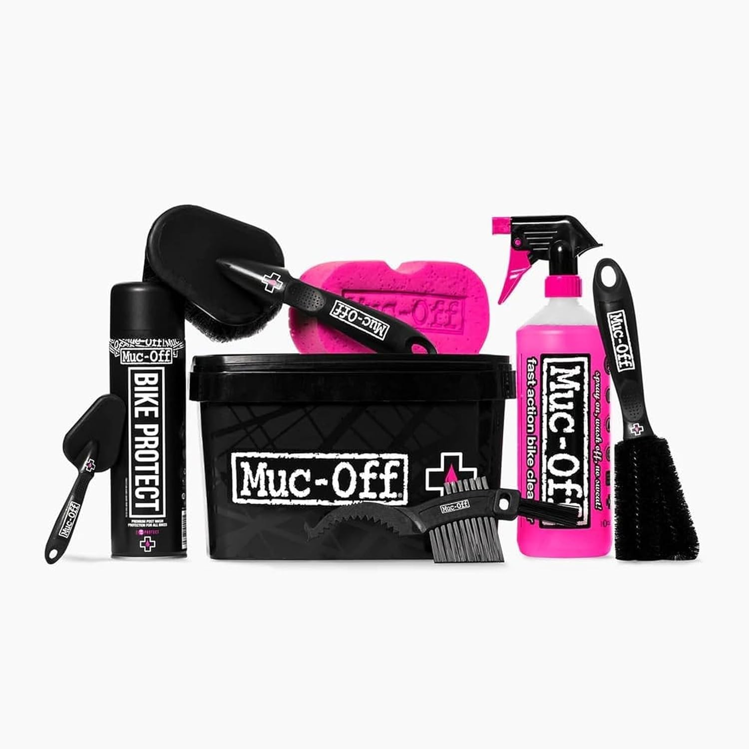 Muc-Off 8 in 1 Bike Cleaning Kit - Cleaning Bundle with Nano Tech Bike Cleaner,