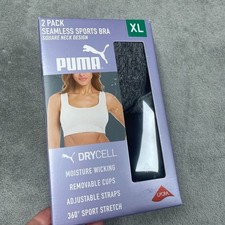 Puma 2 Pack Seamless Sports Bra XL Moisture-Wicking Adjustable d0230