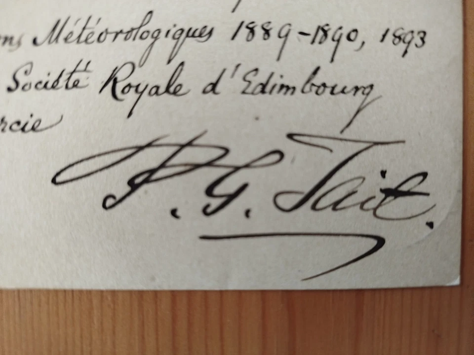 Autograph postcard Peter Guthrie Tait 1895 Scientist Edinburgh Helsinki  - Bild 2 von 3