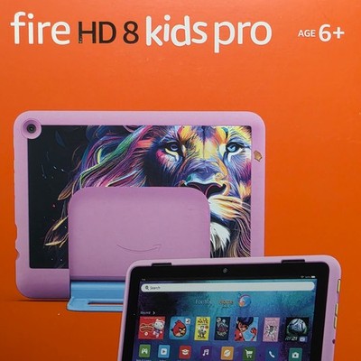 Amazon Fire HD 8 Kids Pro Ages 6-12 Tablet 2024 12th Gen 32GB Jungle Cat Pink