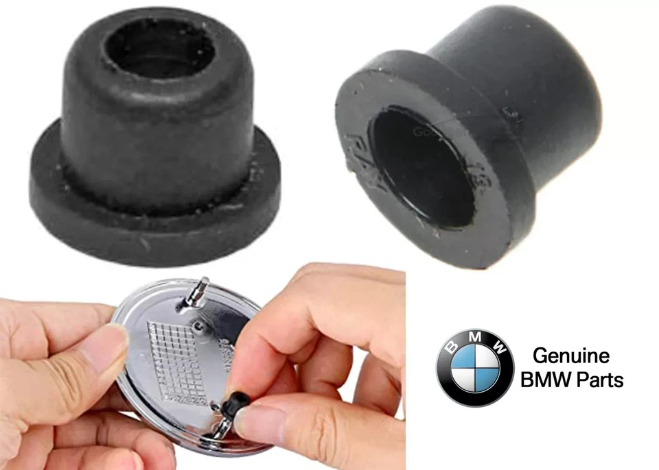 (2) Genuine OEM BMW 51141807495 Grommets For Hood & Trunk Emblem same as dealer - Image 4 of 4