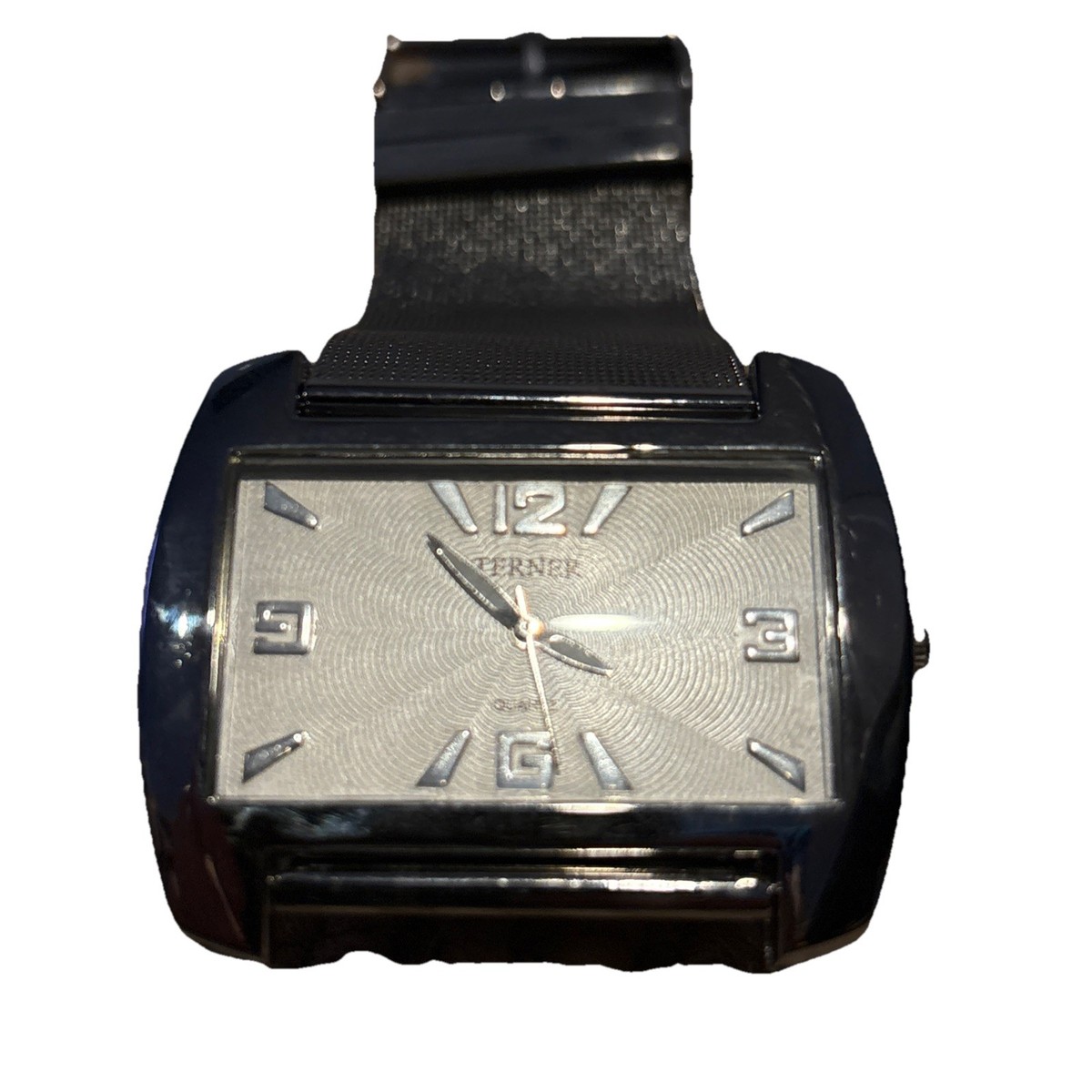 Art Deco Black and Silver Tone Watch Art Deco 1920 Kingston Watch Co White Gold Filled Ladies  main image 2