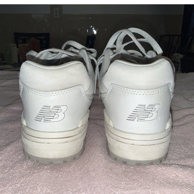 New Balance 550 White Low Top Leather Lace Up Men's Athletic Sneakers