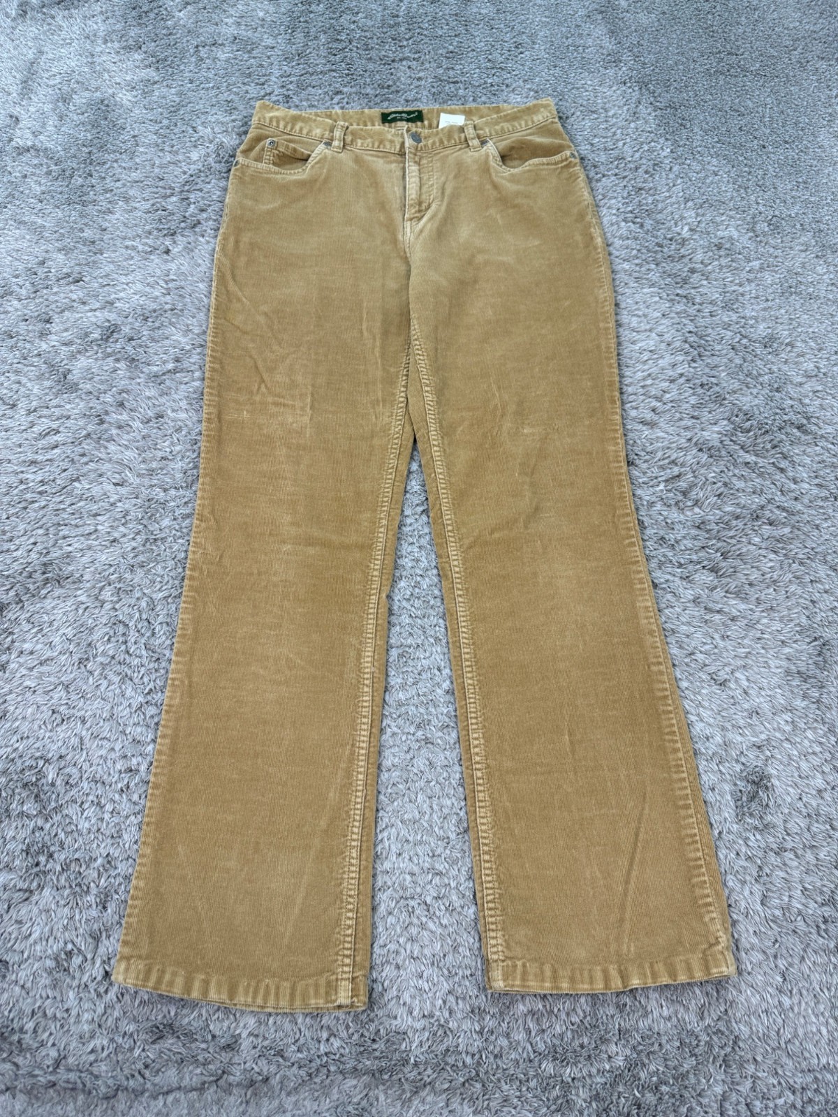Eddie Bauer Pants Womens 10 Beige Legendary Corduroy Mid Rise Bootcut Trousers