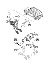 Genuine Mopar Master Cylinder Push Rod Pin Clip 68095301AA