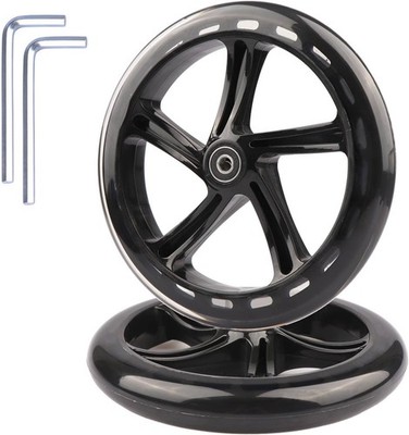 2-Pack 200mm Scooter Replacement Wheels - 8-Inch Wheels for Razor A5, Lascoota,