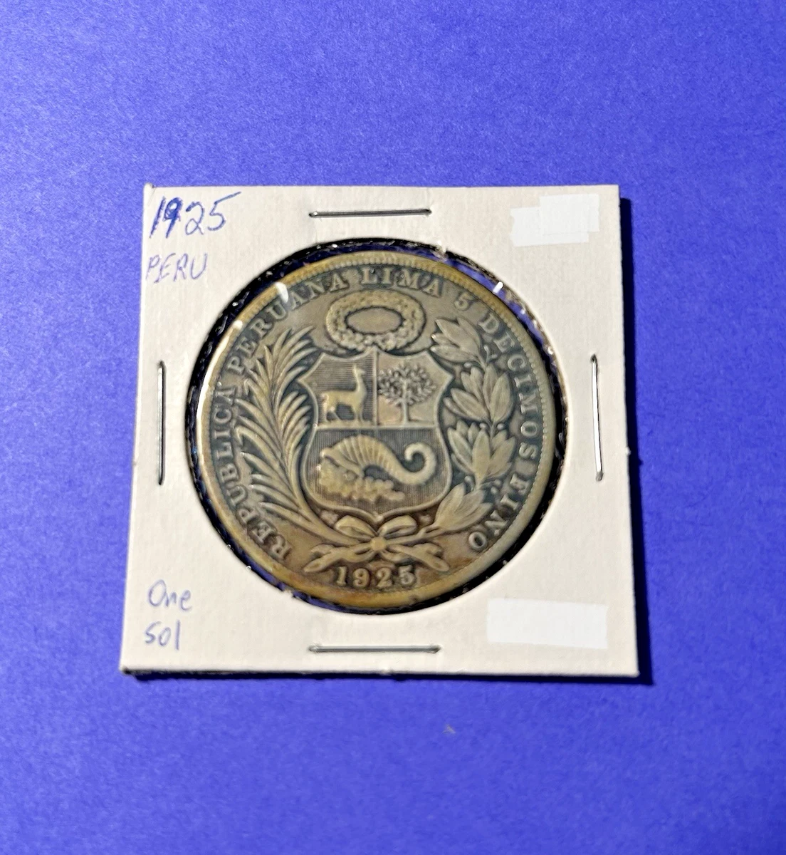1925年 ペルー 1ソル 銀貨 古銭 【公式通販】