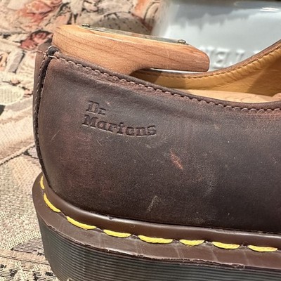 Dr Martens 4 Eye Shoes UK 7 US 8 Crazy Horse Dark Brown 1561