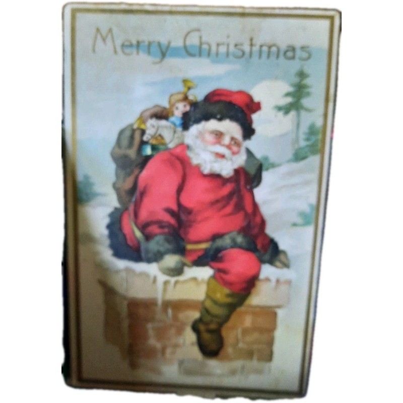 Various Santa Items. Ornaments, Picks etc. Japan. Very Old Christmas Ornaments