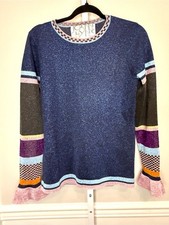 Joanne Hynes Shimmer Knit Colorblock Sweater ...