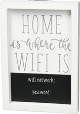 Mud Pie WiFi Home Decor Plaque White 