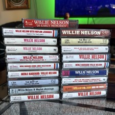 Vtg Cassette Tape Lot 19 WILLIE NELSON Country Waylon Live Early Years Always  