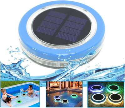 Floating Solar Lights - 4 Single Color Waterproof LED Lights for Swimming Pool,