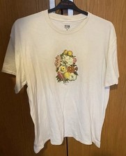Men’s Obey Cream Floral Design T-shirt, Size XL