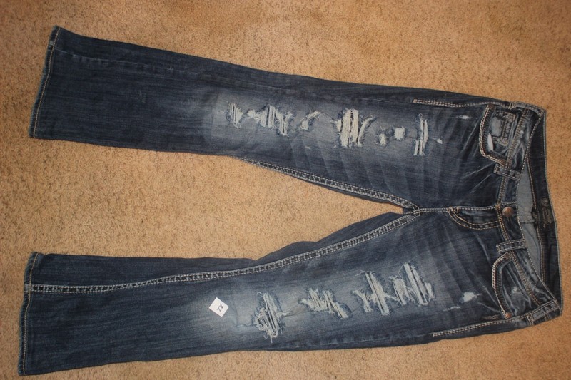 Vintage Retro High $ Denim Jeans, Major Brands, Silver Jeans, Distressed