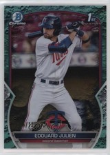 2023 Bowman Chrome Prospects Aqua Lunar Crater Refractor /125 Edouard Julien 0w8
