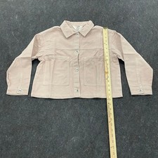 H M Oversized Cotton Twill Jacket Kids Size 10 Dusty Pink