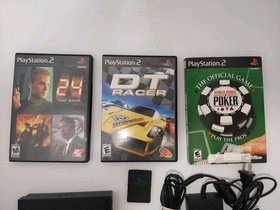 Sony PlayStation 2 PS2 Slim Console Black Cables,Oem Controller, Mem & Games!