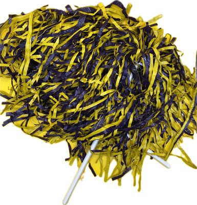 Purple & Gold Shaker School Spirit Stick Pom Pom
