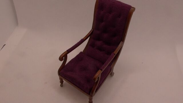 1/12 scale Dolls house Very Nice Arm Chair Vintage HA28 UR7961