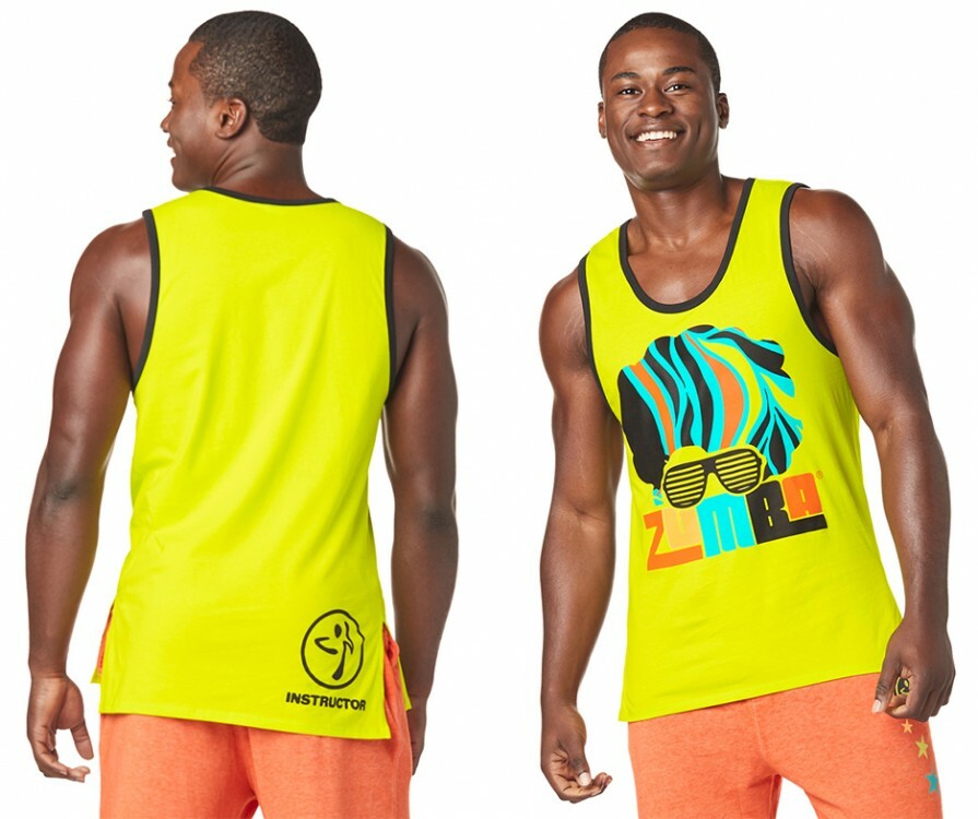 Zumba Seventies Instructor Tank Shirt • Zumba Green • sizes XS or