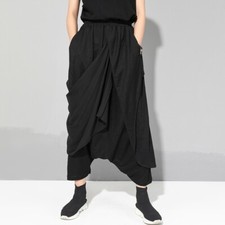 Pantaloni A Gamba Larga Da Donna In Chiffon A Vita Bassa Casual Finitura Anca