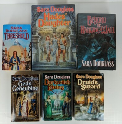 Sara Douglass~TROY GAME #1-4 Complete HC PB+Threshold~Beyond Hanging Wall Lot 6