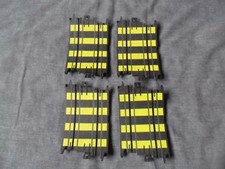 4x Tyco HO 00 1/64 Slot Car Track Transition Straights with Yellow Marking B5879