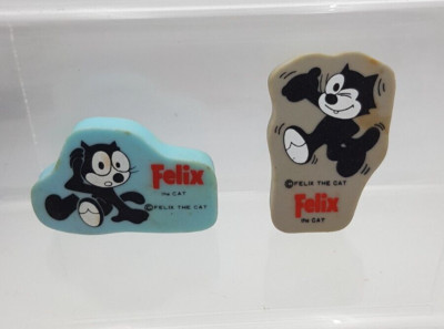 Felix die Katze Radiergummis 1989 selten alt Vintage VENEDIG Retro Lot