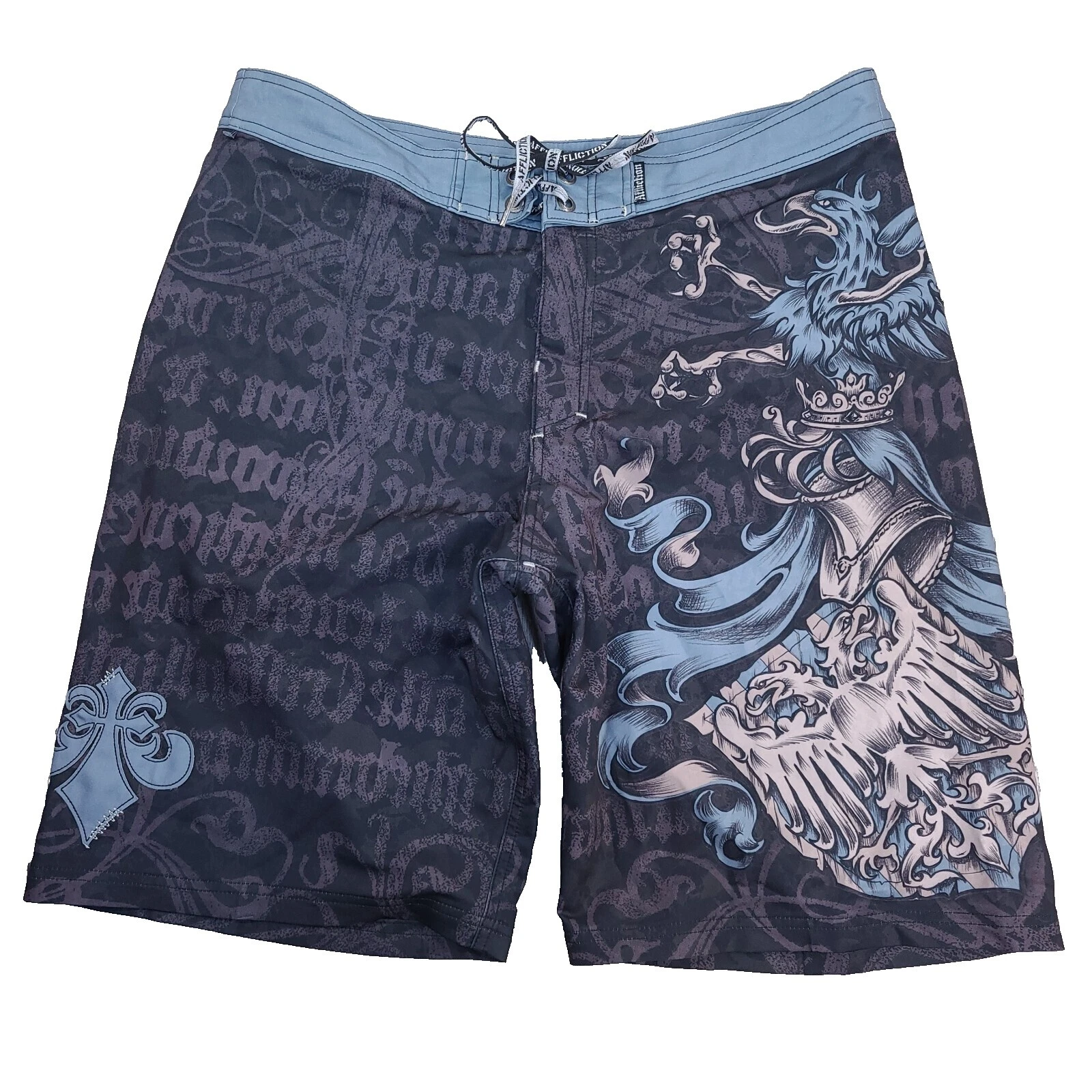 Affliction 几何短裤男式