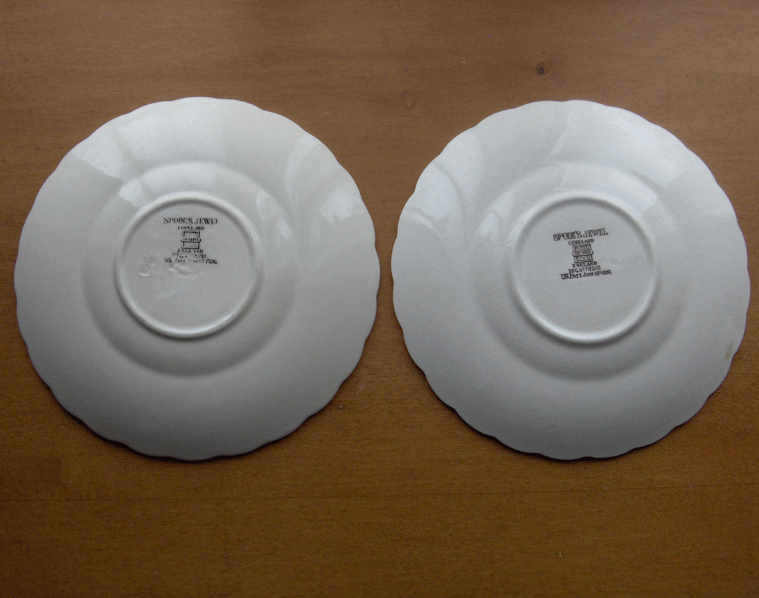Spode Jewel 2 cup sets~Copeland Spode~1926~made in England-No