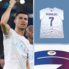 Cristiano Ronaldo Signed Al Nassr 2023/2024 3rd Jersey W/ PSA COA