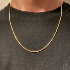 Gold Chain 14k Gold Vermeil Rope Chain 20in 2mm