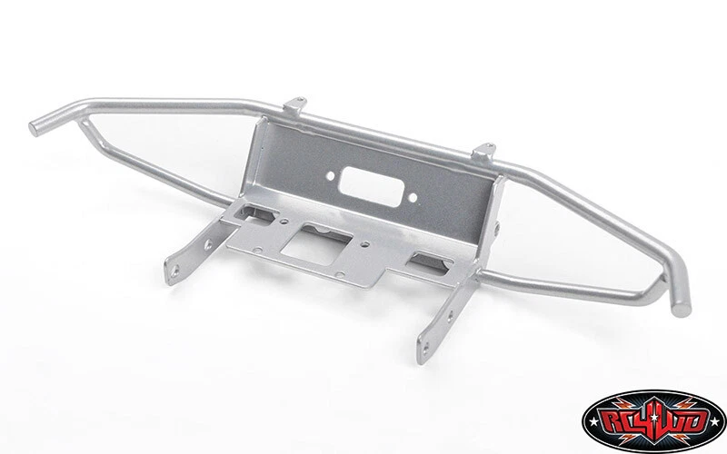 RC4WD VVV-C0929 Guardian Steel Front Winch Bumper Silver w/ Lights : SCX10 II - Image 3 of 4