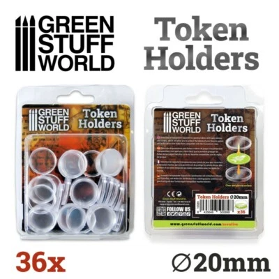 GREEN STUFF WORLD Protectores para Fichas 20mm - juegos de mesa rol peanas token meeples wargames