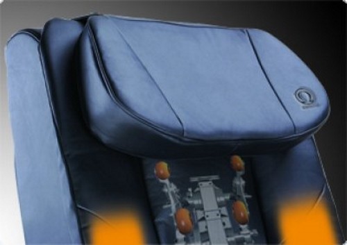 Lujo Sillón Masaje Shiatsu F2000 Cuero Negro Tecnología Ruedas Calefacción - Imagen 7 de 7