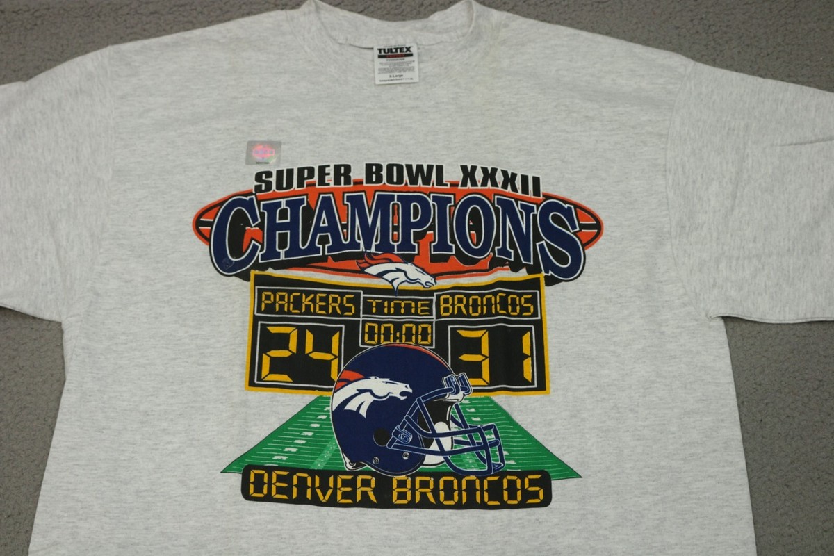 Chemise Vintage NFL Des Denver Broncos Super Bowl John Elway - Taille L - Coton - Occasion Très Bon État