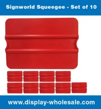 Signworld Vinyl Squeegee Auto Decals Stickers Wrap Window Tint - Set of 10