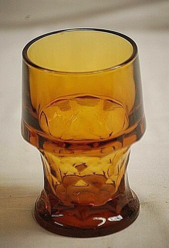 6 Amber GEORGIAN Tumbler Set 5 Viking Glass EUC Minty! Lot C | eBay