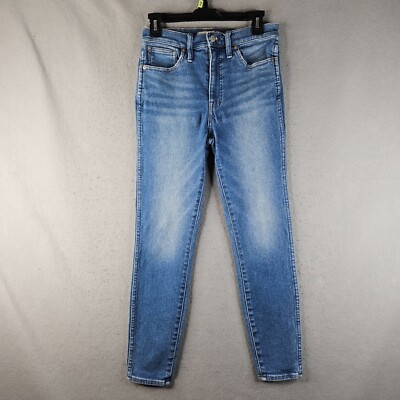 Madewell Cropped Jeans Womens 27 Blue Denim Skinny Crop High Rise Stretch Basic
