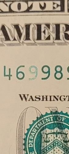 Rare Fancy Serial Number Light Ink ERROR I've Never Seen Before - Picture 3 of 6
