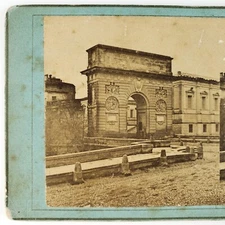 Porte du Peyrou Montpellier France Stereoview c1870 Triumphal Arch Photo A2595
