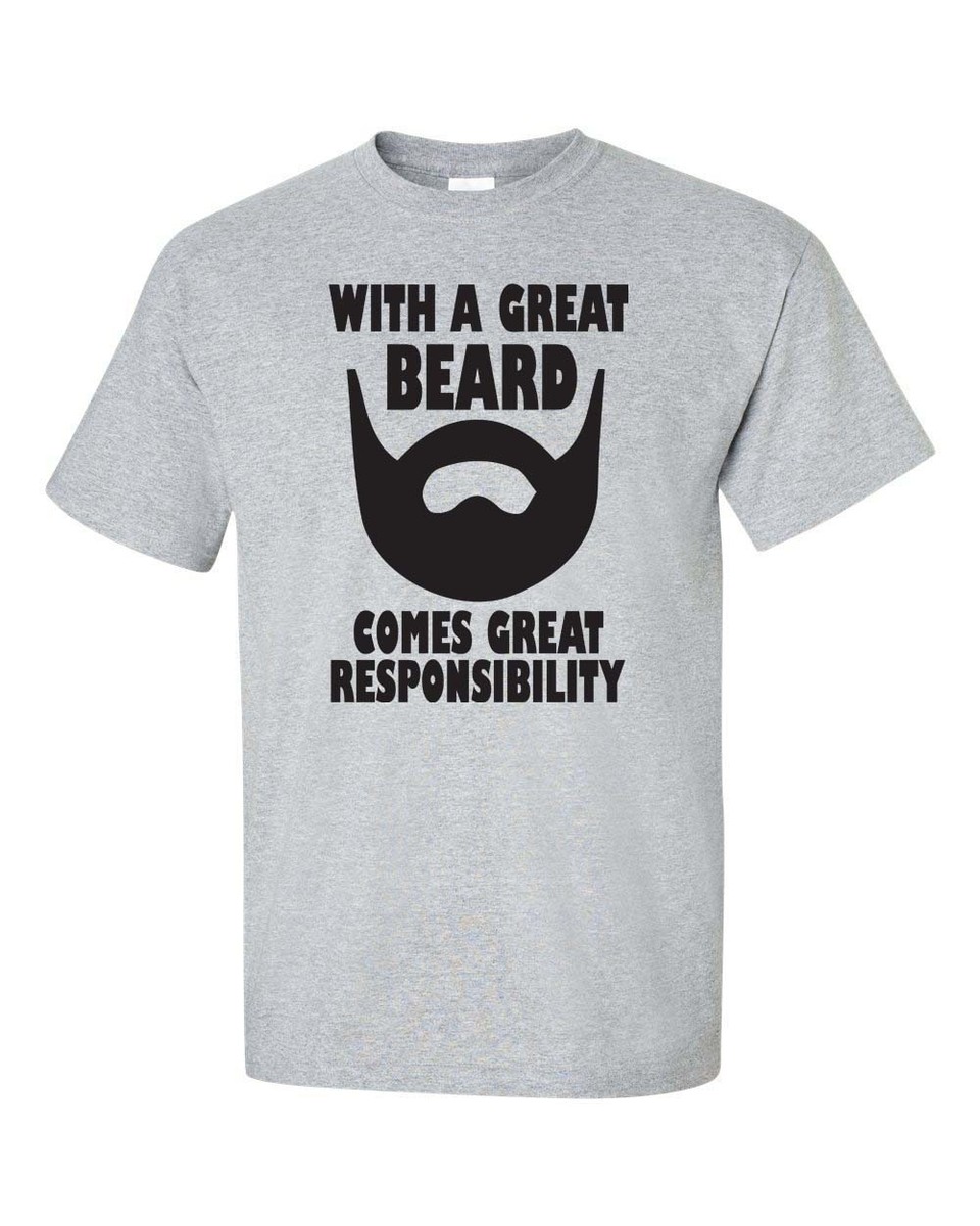 Con Great Beard Arriva Grande Responsabilità Tri Blend V-collo Tee T-Shirt BEARD-C3415 - Italia - Foto 5