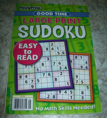 PennyPress Good Time  LARGE PRINT SUDOKO  Puzzles BOOK  Volume 5 