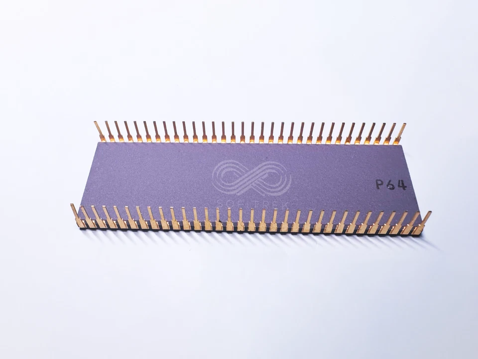 MB88P515B MB88515B Fujitsu CMOS 4-Bit Microcomputer IC Ceramic 64-Pin DIP Gold - Image 2 of 4