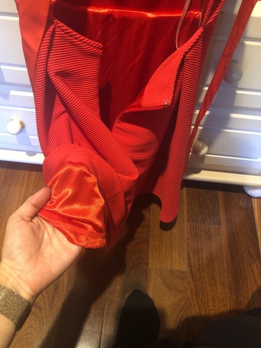 BCBGeneration Mesh Red Ribbon Dress Size 2 - Picture 7 of 7