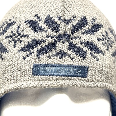 Nike Team Winter Beanie Hat UNC TarHeels Pom Tassels Waffle Interior Snowflake Nike Team Winter Beanie Hat UNC TarHeels Pom Tassels Waffle  main image 3
