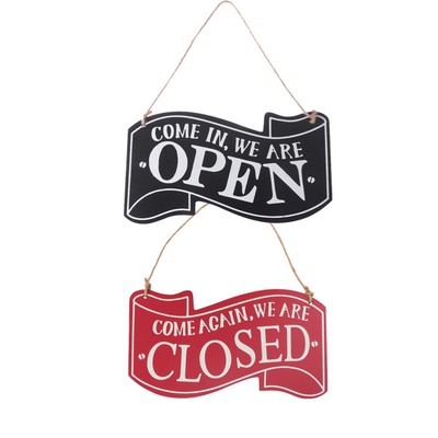 2pcs Tür Zeichen Business Hängen Plaque Öffnung Hängen Tag Tür Ornamente